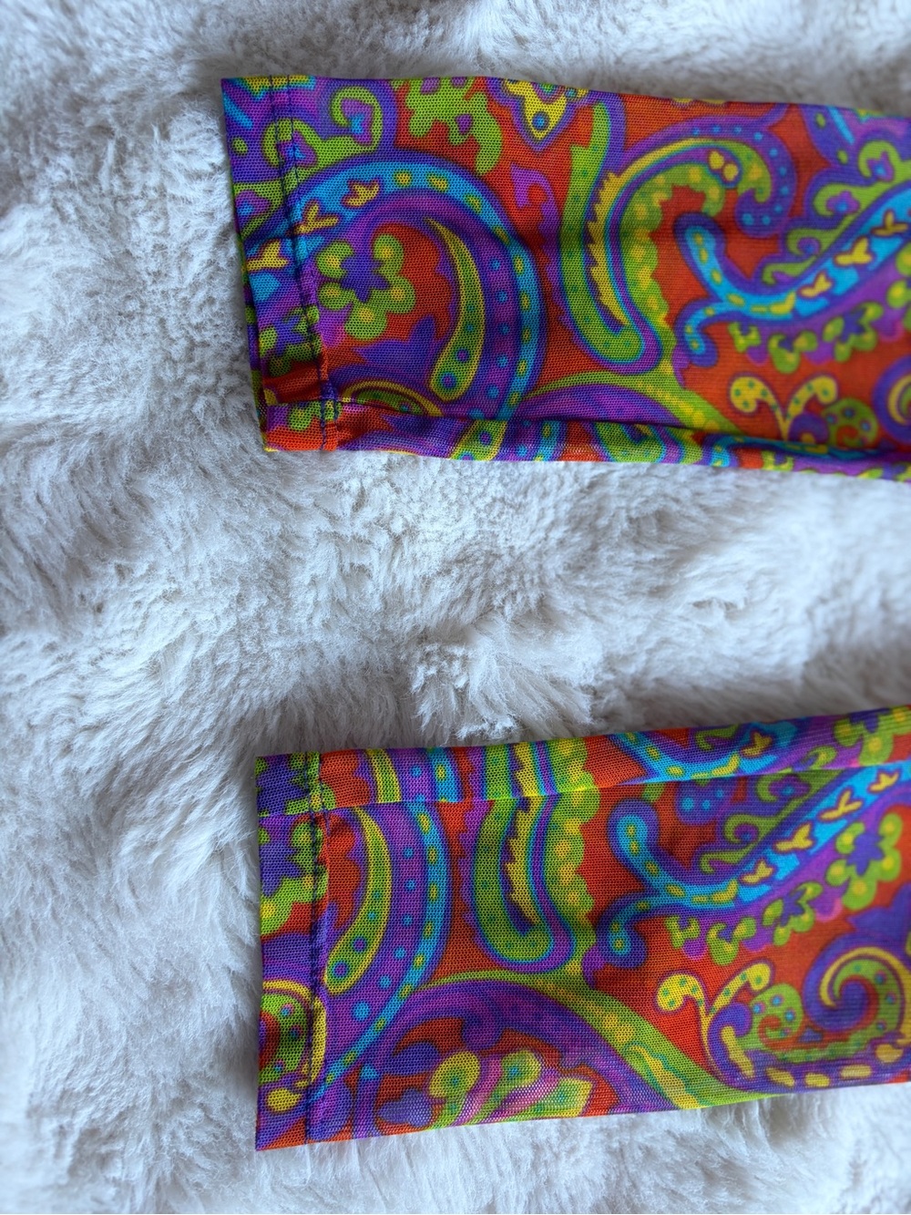 See You Monday Funky Neon Multicolored Paisley Leggings - Picture 3 of 7